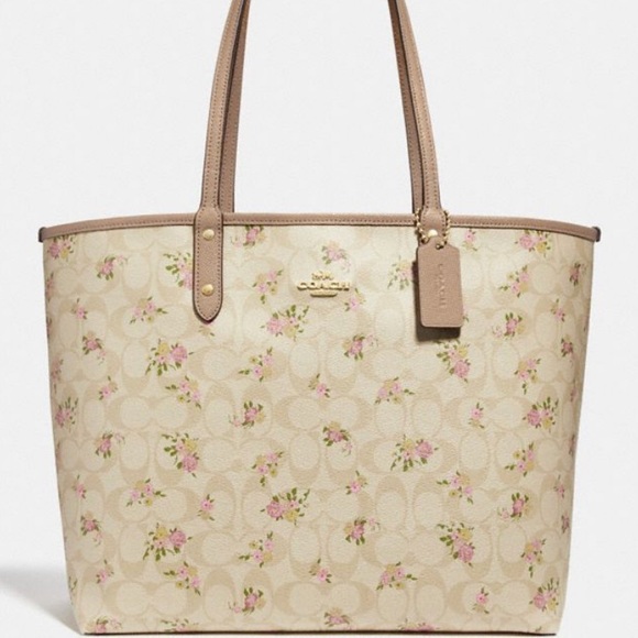 SOLD ⛔️Authentic COACH leather floral reversible - Picture 2 of 7